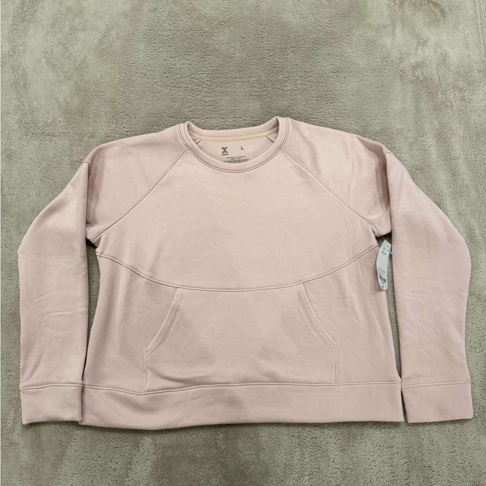 NWT Xersion Blush Pink Crewneck Sweatshirt Large